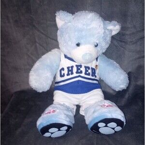 Build a Bear Blue Winter Snowflake 15" Wearing Cheer Uniform and BAB Shoes EUC